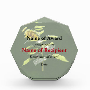 Sunflower and Sparrow Acrylic Award