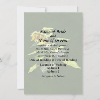 Sunflower and Sparrow Invitation