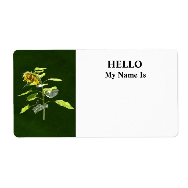 Sunflower and Sparrow Label (Front)