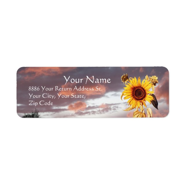 SUNFLOWER AND SUMMER SUNSET LABEL (Front)