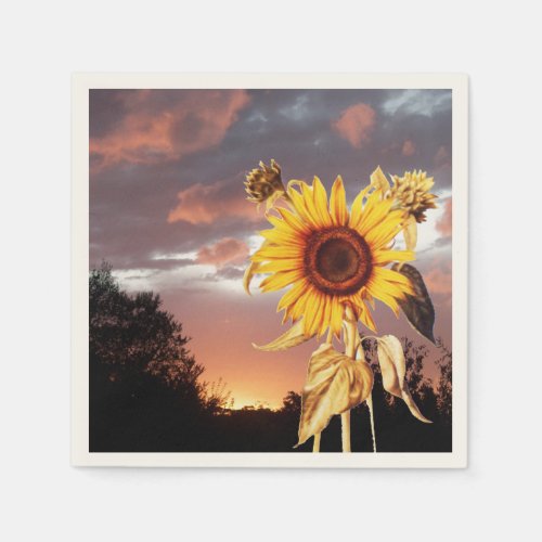 SUNFLOWER AND SUMMER SUNSET NAPKINS