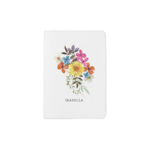 Sunflower and Wildflower Bouquet Custom Passport Holder
