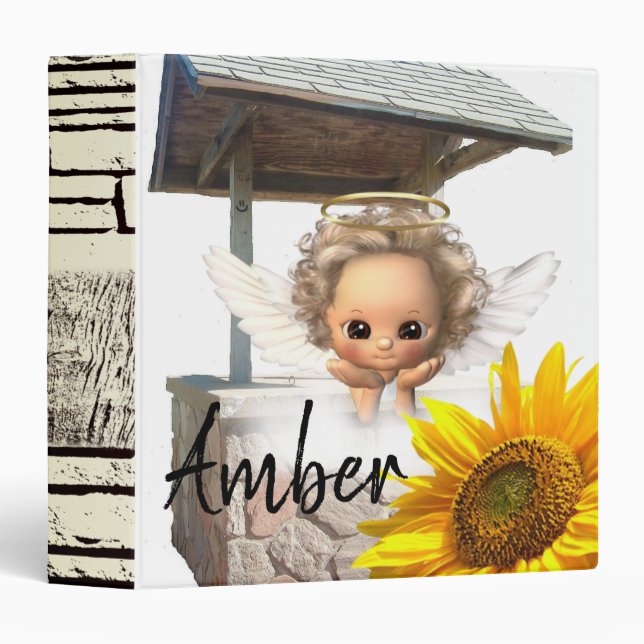 Sunflower Angel Avery Binder (Front/Spine)