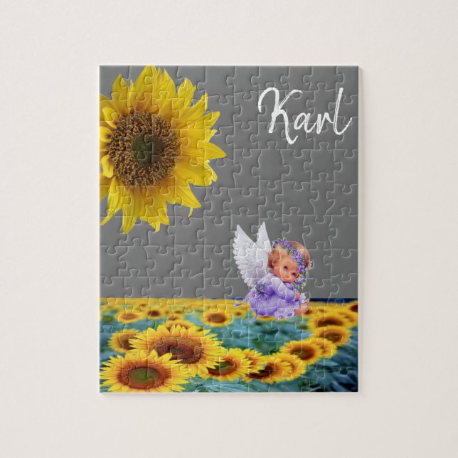 Sunflower Angel Puzzles (Vertical)