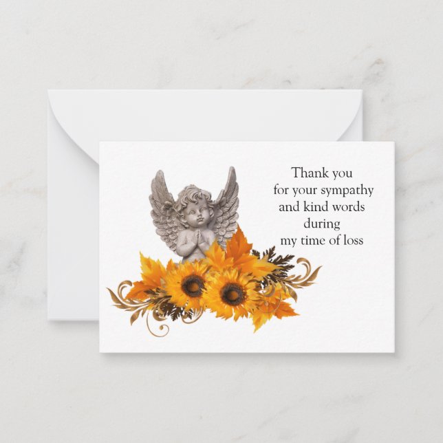 Sunflower Angel Thank You Card (Front)