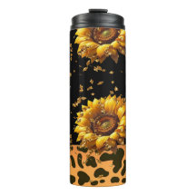 Sunflower Animal Print Tumbler