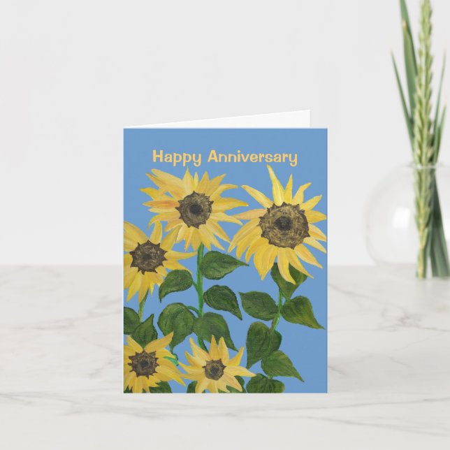 Sunflower Anniversary Card (Front)
