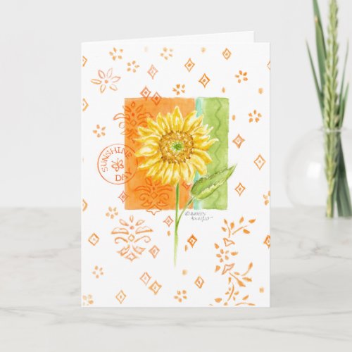 Sunflower Any Occasion Blank Greeting Card