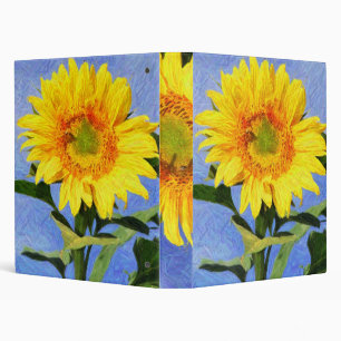 Sunflower Art 3 Ring Binder