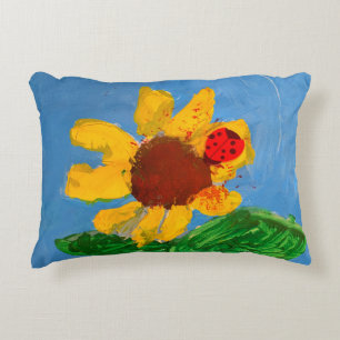 Sunflower "Art by Kids" Accent Pillow