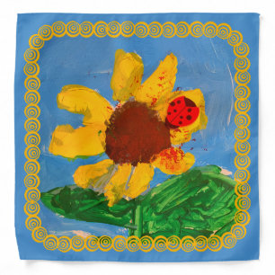 Sunflower "Art by Kids" Bandana