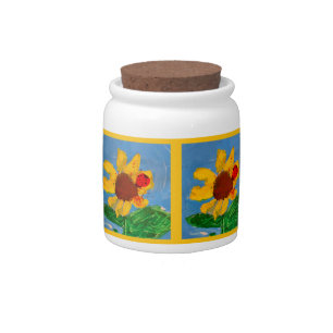 Sunflower "Art by Kids" Candy Jar