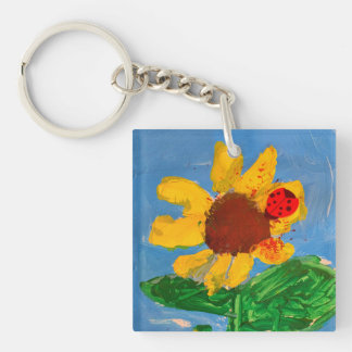 Sunflower "Art by Kids" Keychain