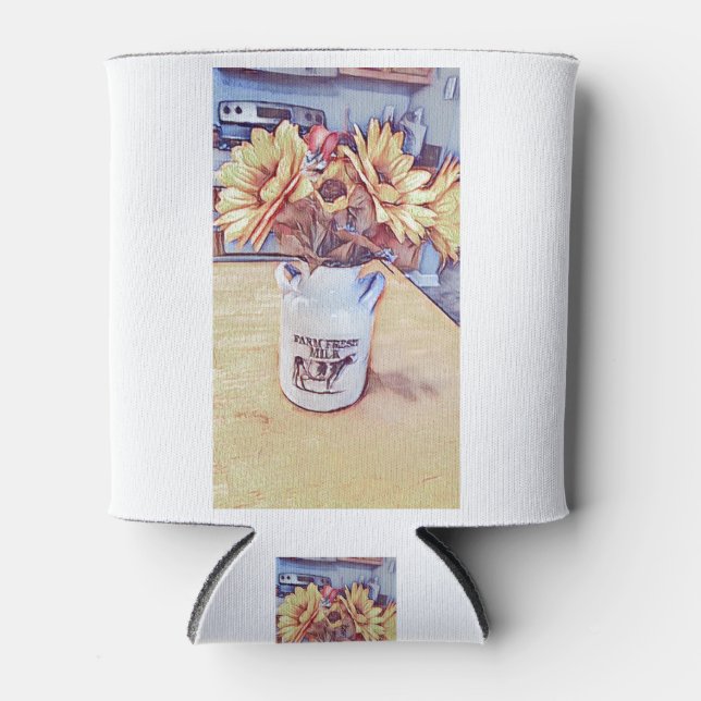 Sunflower Art Can Cooler (Front)