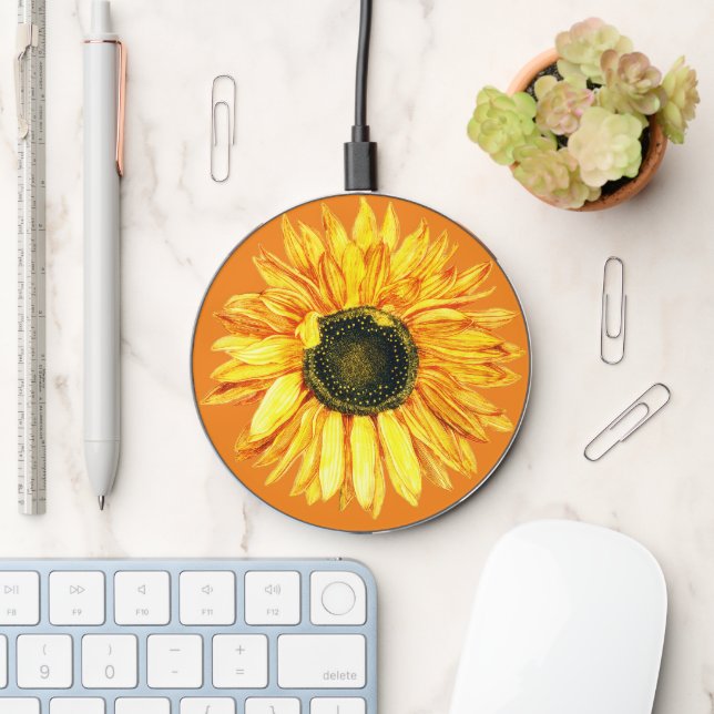Sunflower Art Charger (Desk)