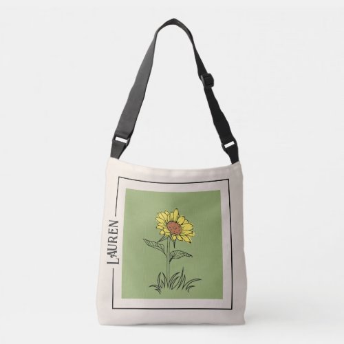 Sunflower Art _ Crossbody Bag