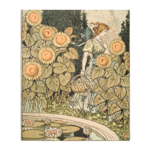 Sunflower Art Nouveau Garden Grasset Woman