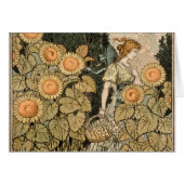 Sunflower Art Nouveau Garden Grasset Woman (Front Horizontal)
