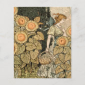 Sunflower Art Nouveau Garden Grasset Woman (Back)