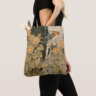 Sunflower Art Nouveau Garden Grasset Woman Tote Bag