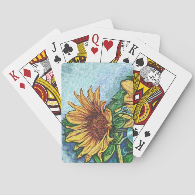Sunflower Art Playing Cards (Back)