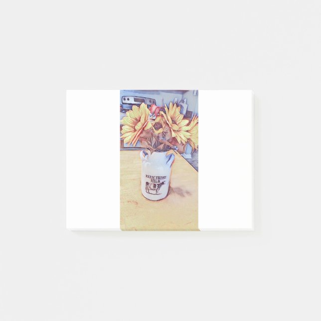 Sunflower Art Post-it Notes (Front)