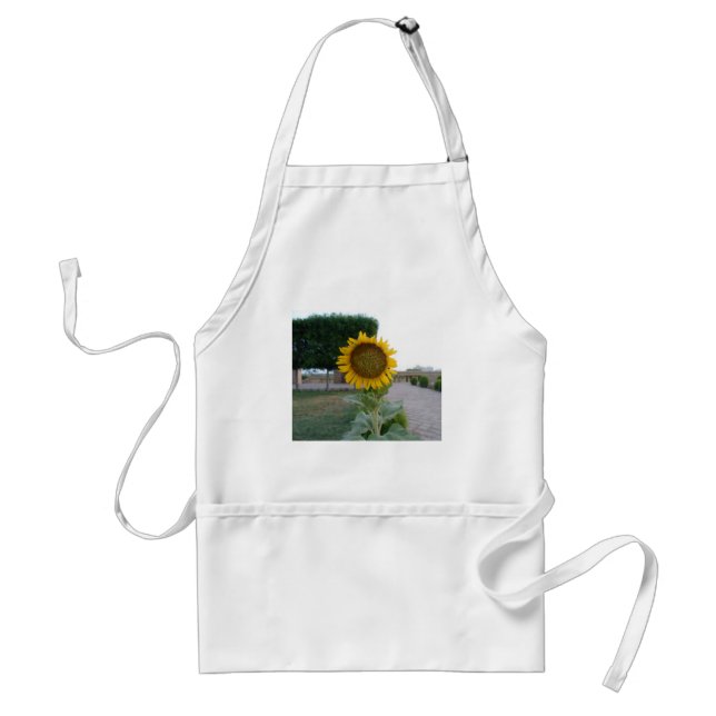 Sunflower Art Print Adult Apron (Front)