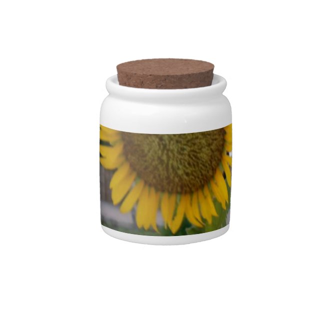 Sunflower Art Print Candy Jar (Front)