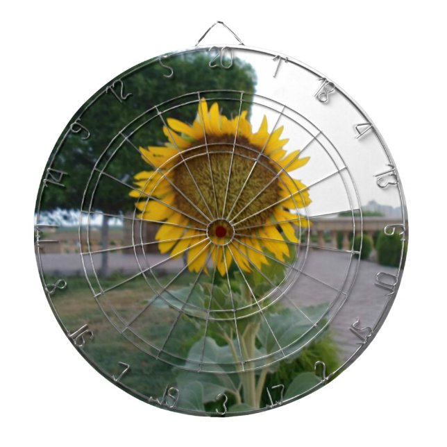 Sunflower Art Print Dartboard (Front)
