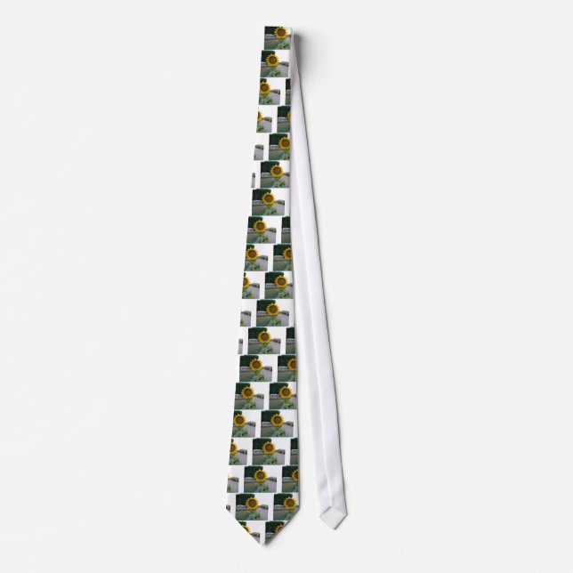 Sunflower Art Print Neck Tie (Front)