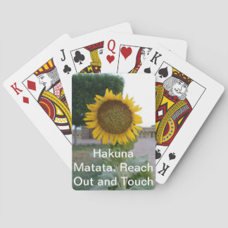 Sunflower Art Print Poker Cards