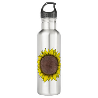 Sunflower Art Stainless Steel Water Bottle