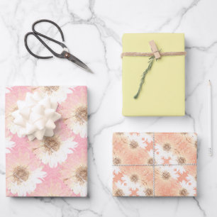 Sunflower Art Sunset Wrapping Paper Sheets