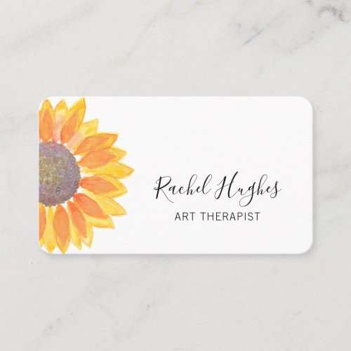 Sunflower Art Therapist Business Card