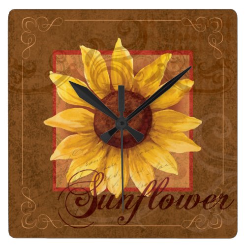 Sunflower Art Wall clock