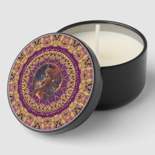 Sunflower Astro Sagittarius Zodiac Affirmations Mini Candle Favors