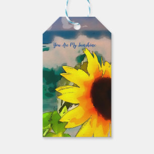 Sunflower at the Beach you are my sunshine Gift Tags