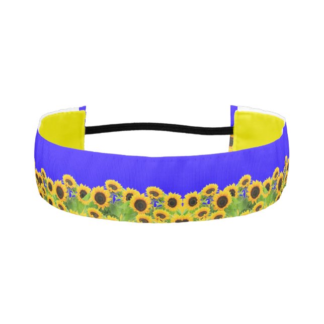 Sunflower Athletic Headband Ukraine Flag Colors (Front)