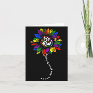 Sunflower autism awareness be kind puzzle mom card