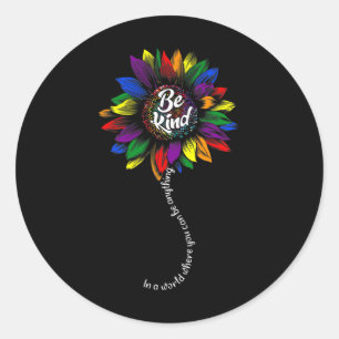 Sunflower Autism Awareness Be Kind Puzzle Mom Supp Classic Round Sticker