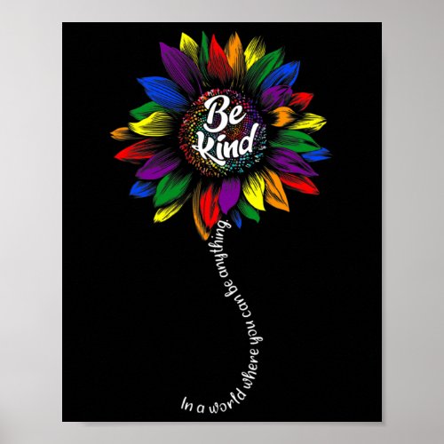 Sunflower Autism Awareness Be Kind Puzzle Mom Supp Poster