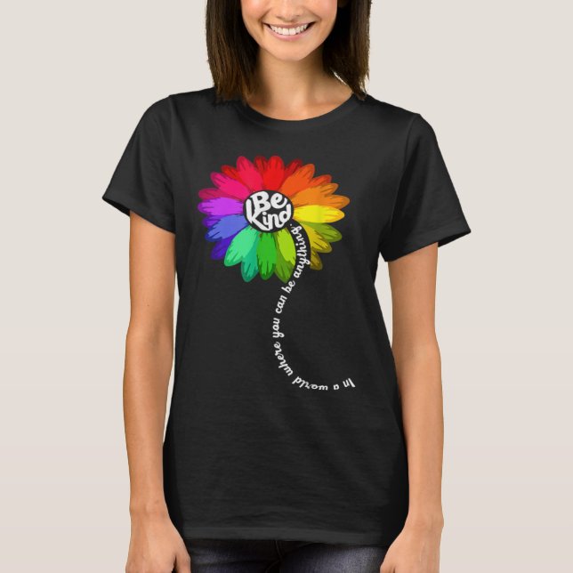 Sunflower Autism Awareness Be Kind Puzzle Mom Supp T-Shirt (Front)