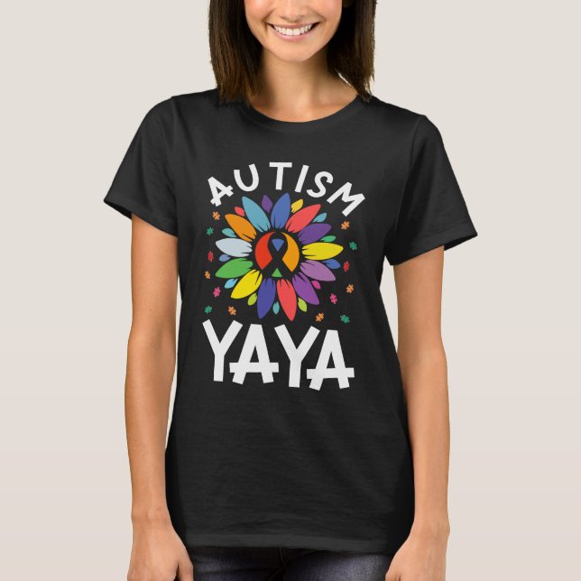 Sunflower Autism Awareness Day Matching Family Aut T-Shirt (Front)
