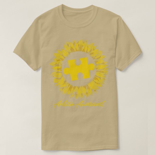 Sunflower Autism Awareness Gift  T-Shirt (Design Front)