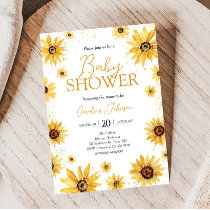 Sunflower Autumn Baby Shower Invitation
