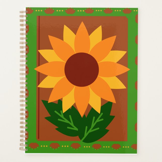 Sunflower autumn- fall colors planner (Front)