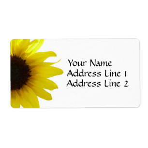 Sunflower Avery Shipping Label