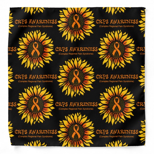 Sunflower/Awareness...CRPS Bandana (Front)