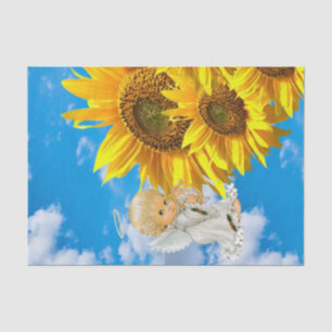 Sunflower Baby Angel Floral Tissue Paper