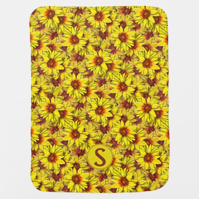 Sunflower Baby Blanket (Front)